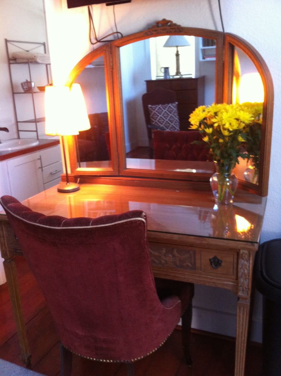 Workspace or dressing table.