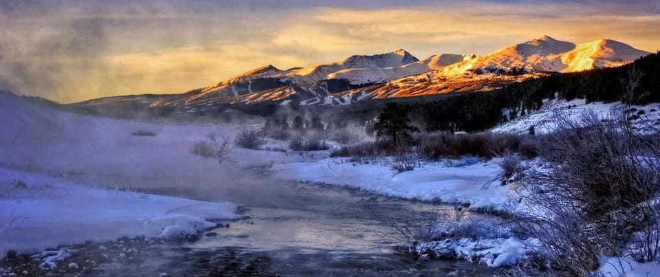 Scenic Blue River flows through downtown Breckenridge