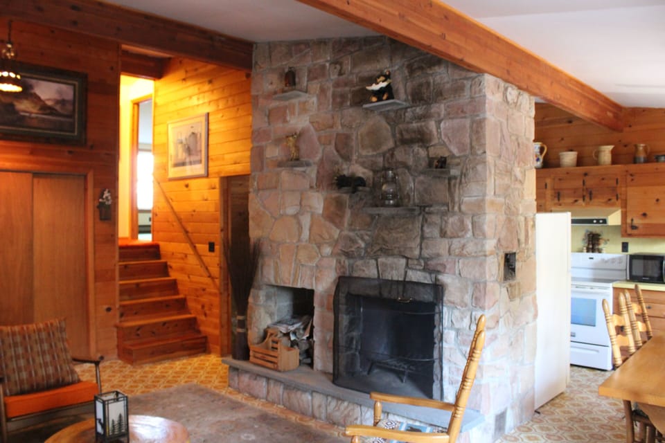 Stone Fireplace in Living room