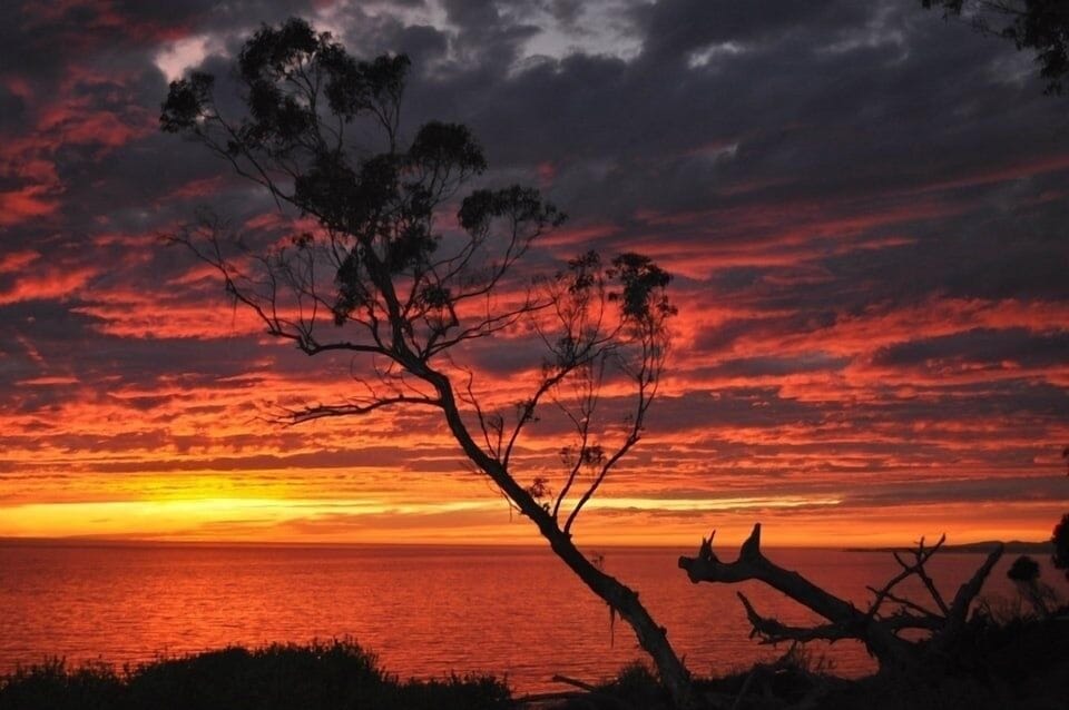 Breathtaking Sunset from the flagstone patio