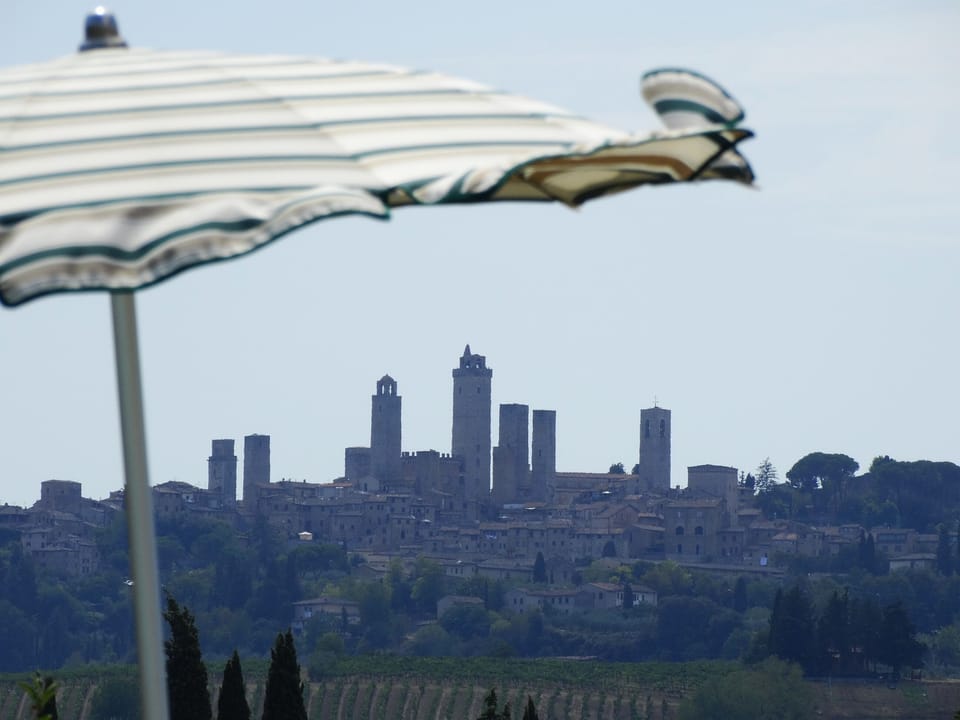 Montegonfoli 6 San Gimignano Countryside Apt. with amazing views and pool Farm Stay in Tuscany