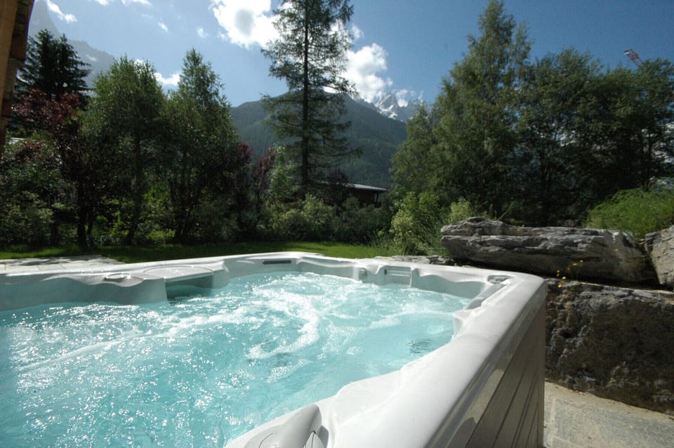 Hot tub a great place to relax summer and winter