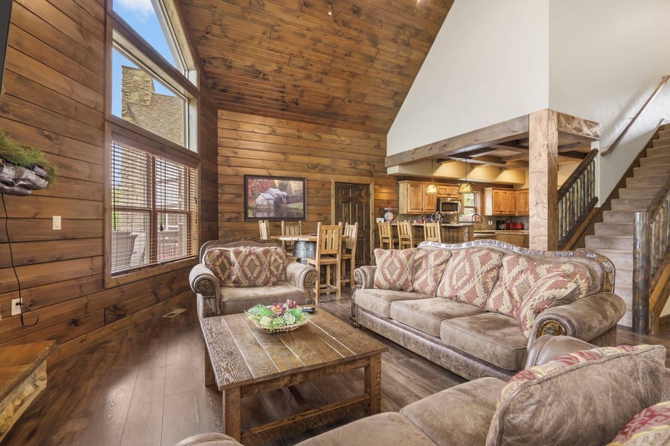 Spacious and comfy living room on main level