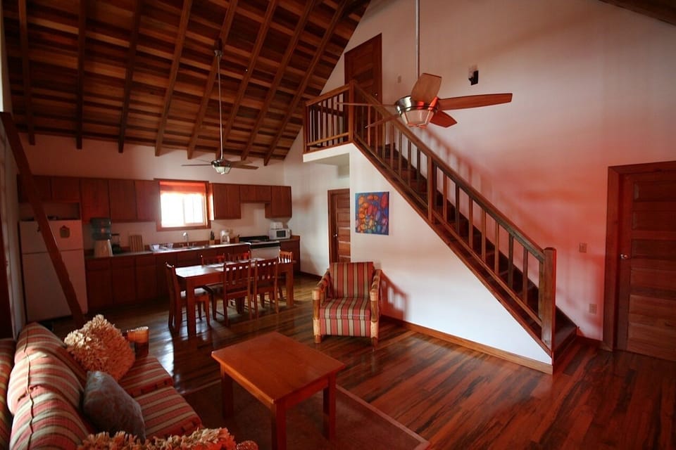 View from your front door - with a fully equipped kitchen.