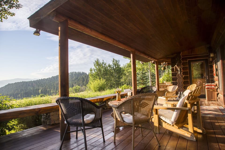 View from  deck of main house