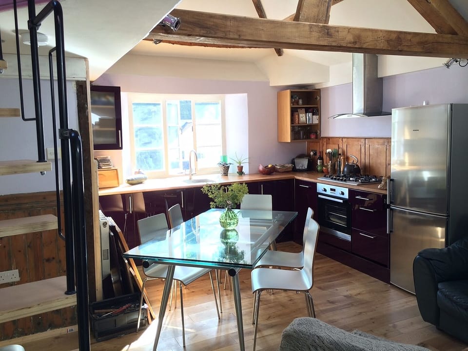light filled open plan kitchen-diner-living room