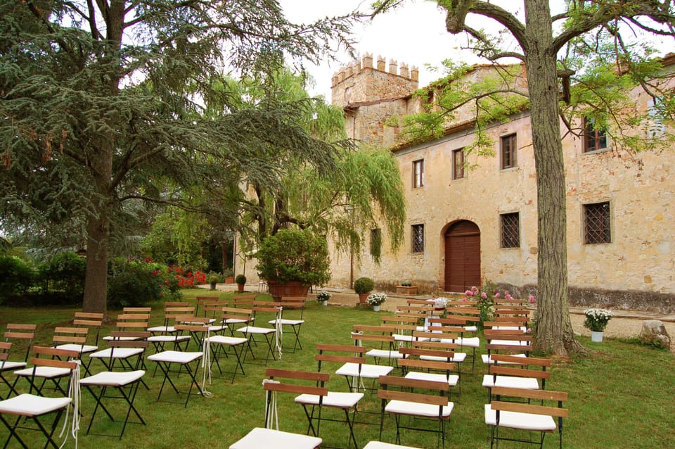 Outdoor banquet area