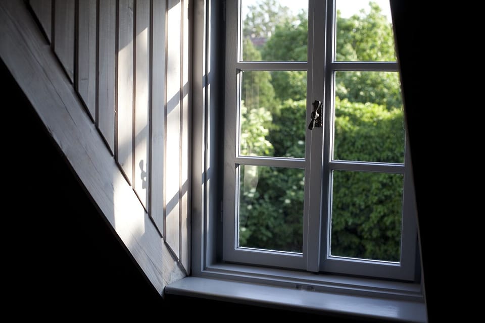 second floor window towards the garden