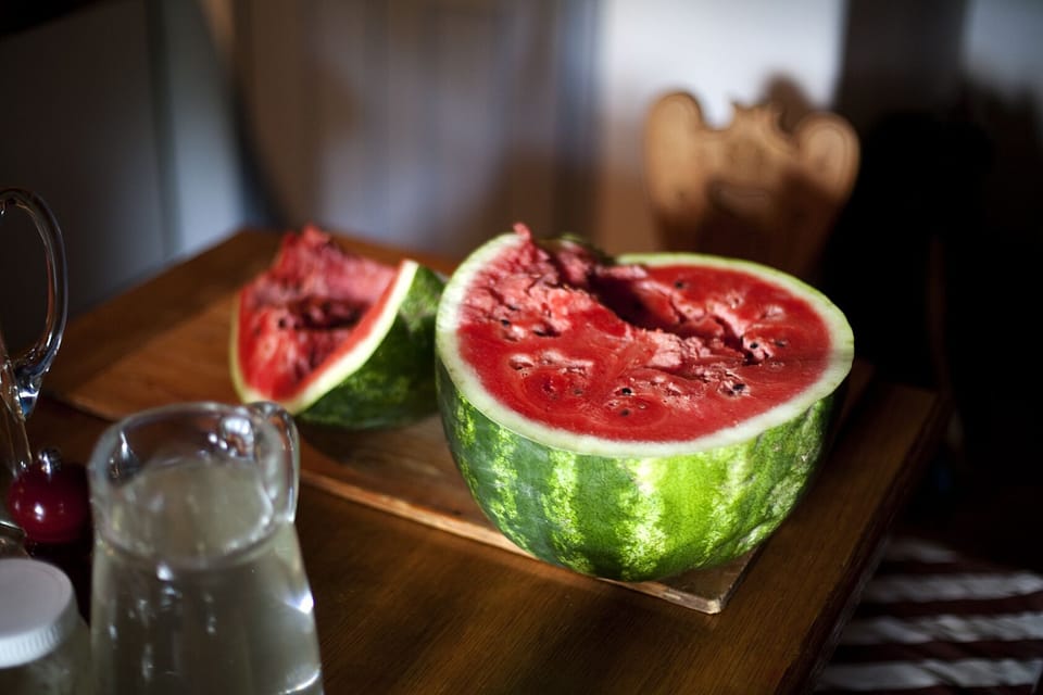 fresh water melon in the kitchen