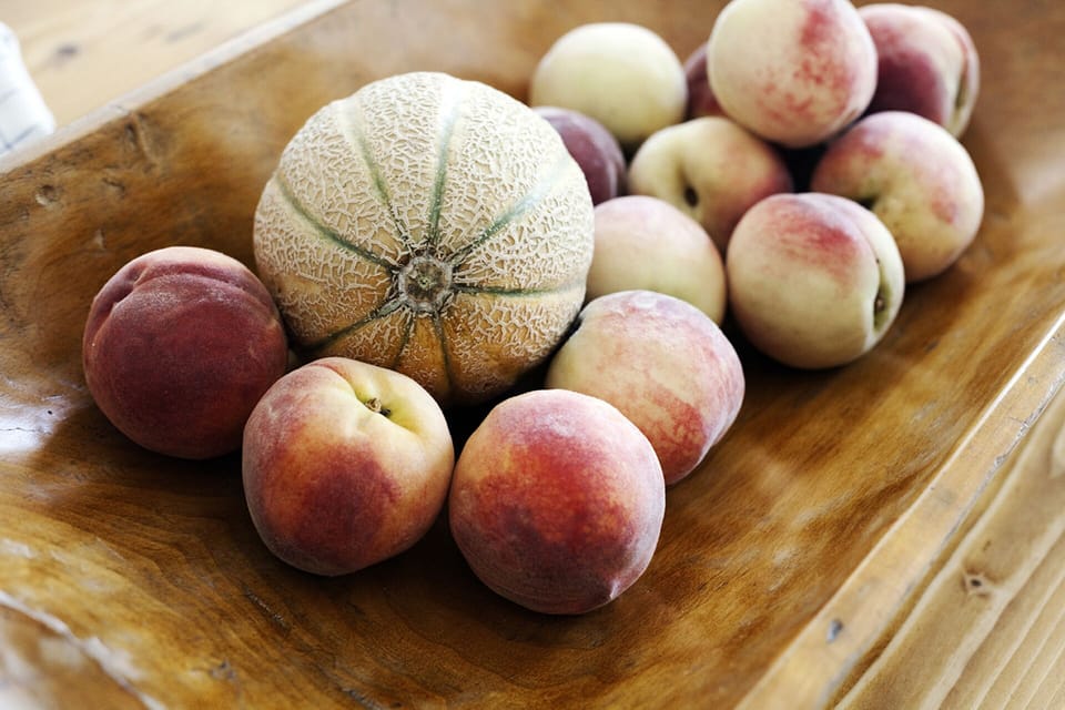 peaches are ripe in June