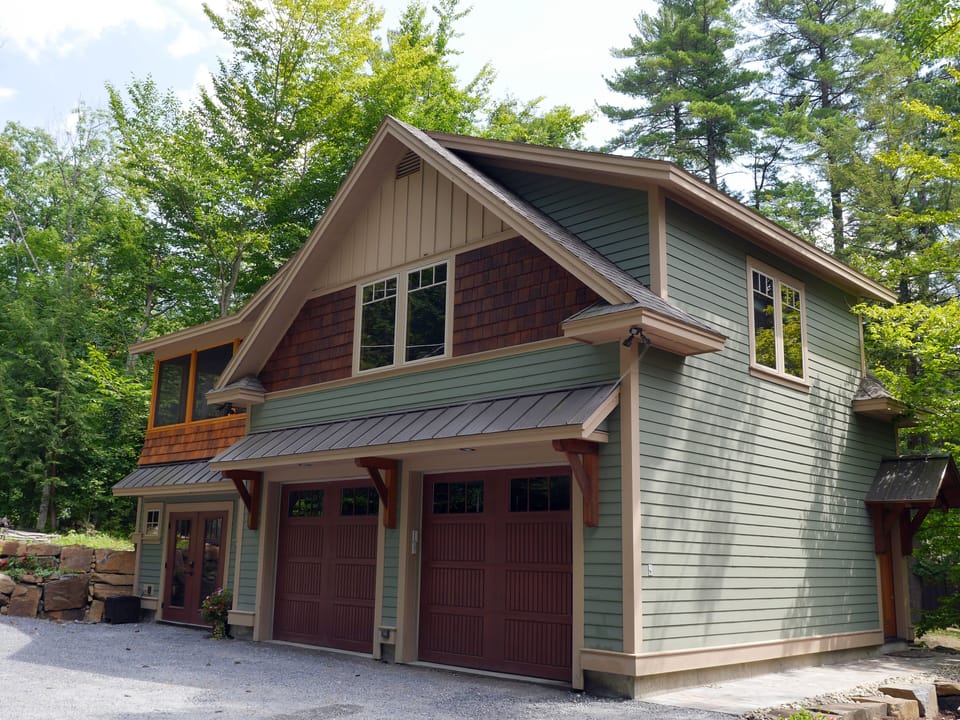 Carriage house living space is upstairs