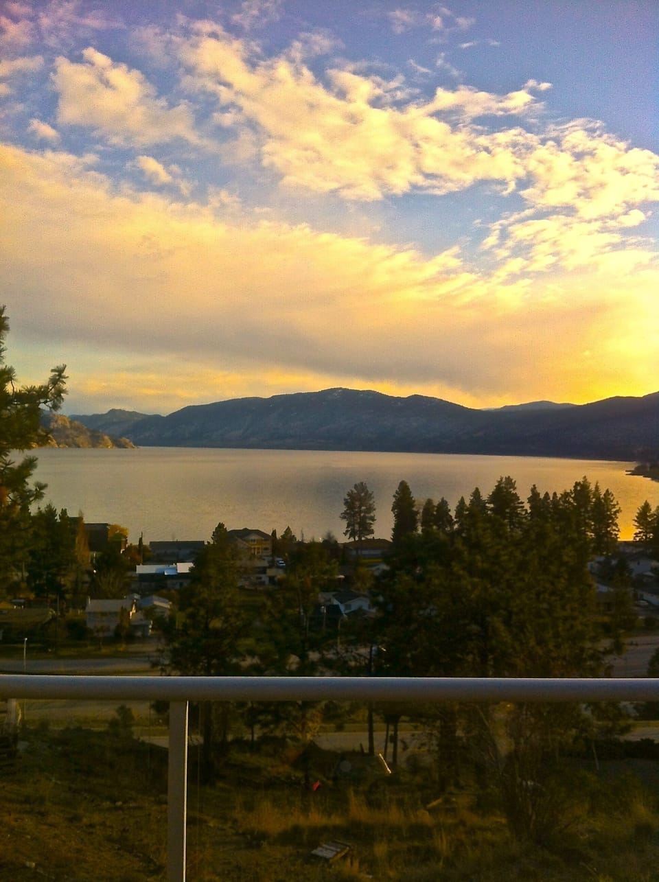 close to the lake.