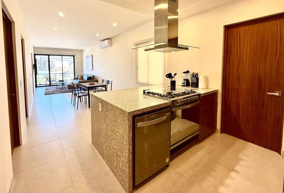 Enjoy cooking in the fully equipped kitchen with dining space for memorable meals.