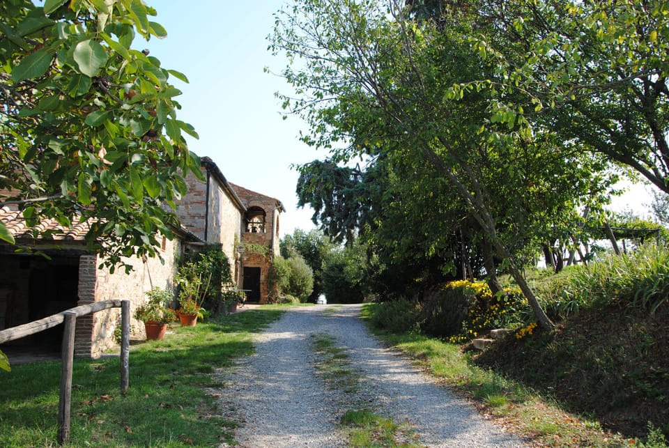 looking towards Podere La Fonte on arrival