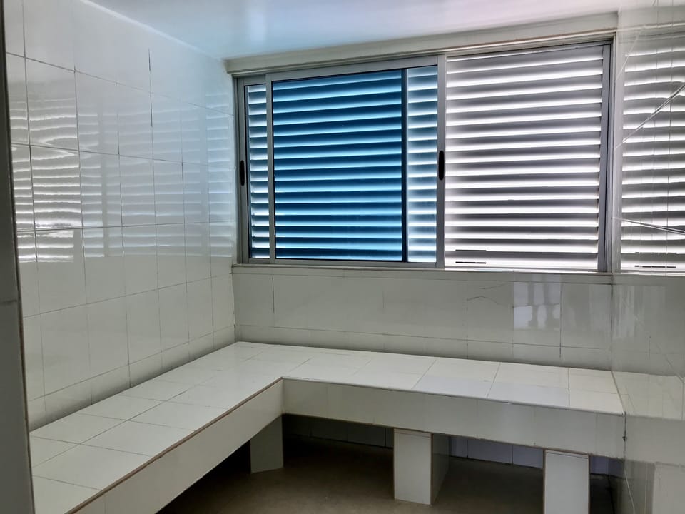 Sauna by pool