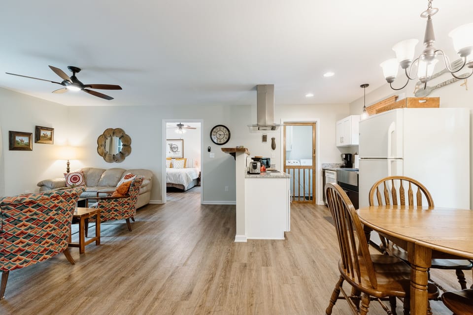 Open concept Living, Dining and Kitchen