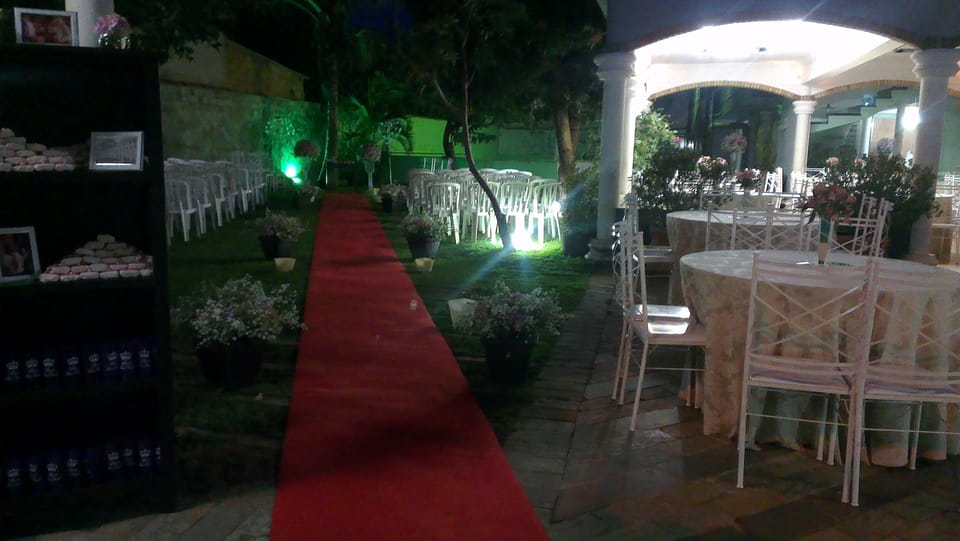 Outdoor banquet area