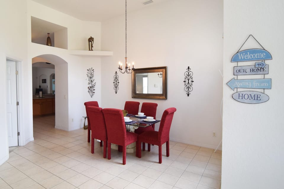 One of two formal dining areas