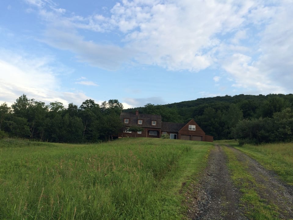 Driving up to the house (driveway has since been redone)