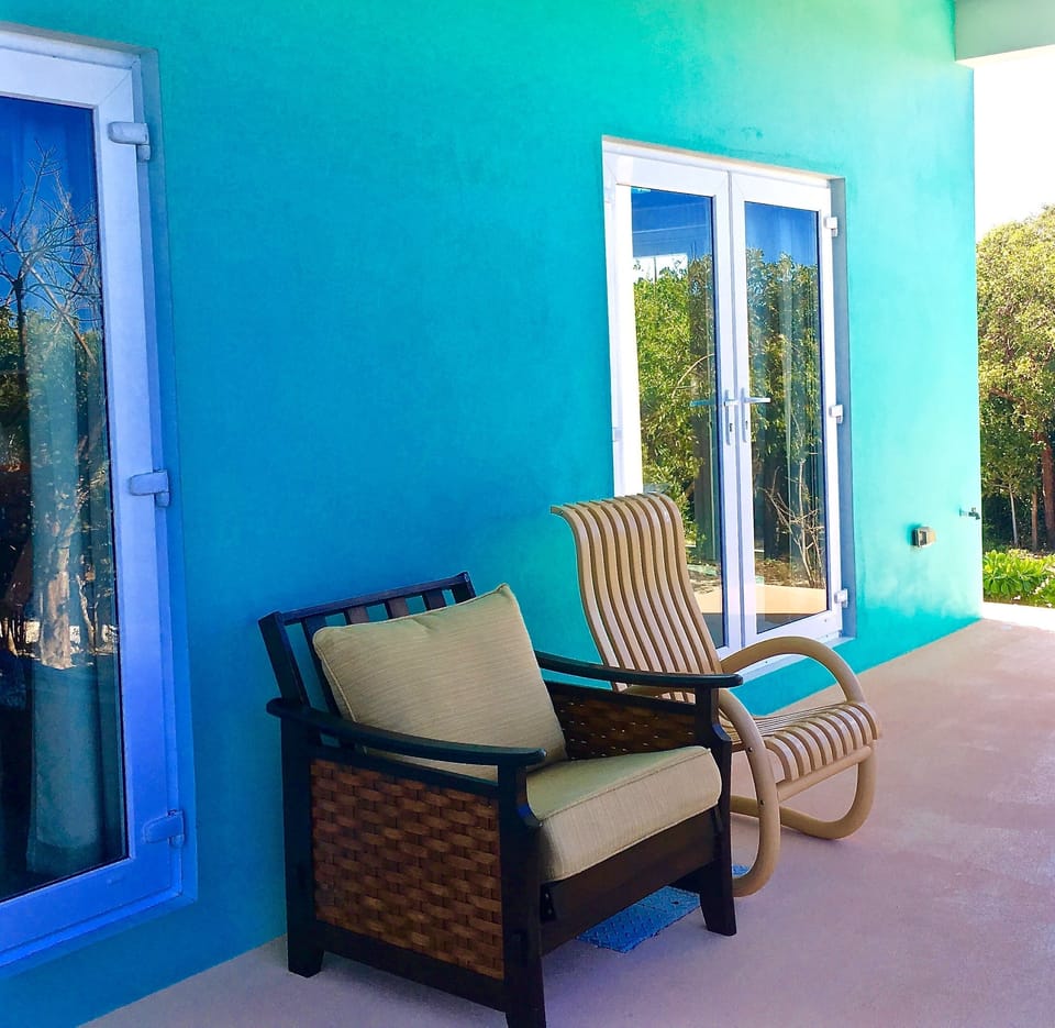 Indoor/outdoor chairs, the french doors studio front porch