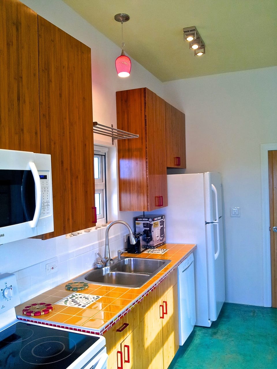  Side view downstairs studio kitchen