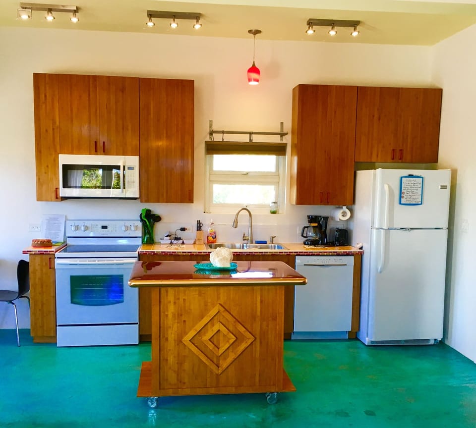 Full view of the downstairs studio kitchen