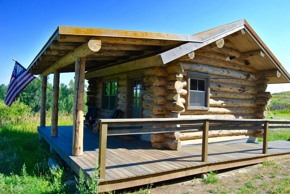 Hand-hewn luxury log cabin
