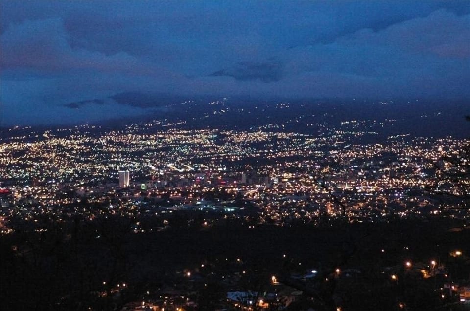 Best night view of San Jose from the cottage.