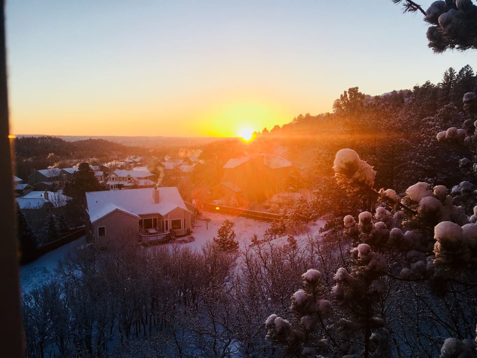 Winter sunrise view