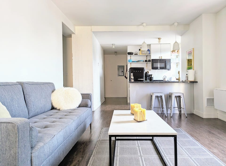 Bright, open layout with private bedroom