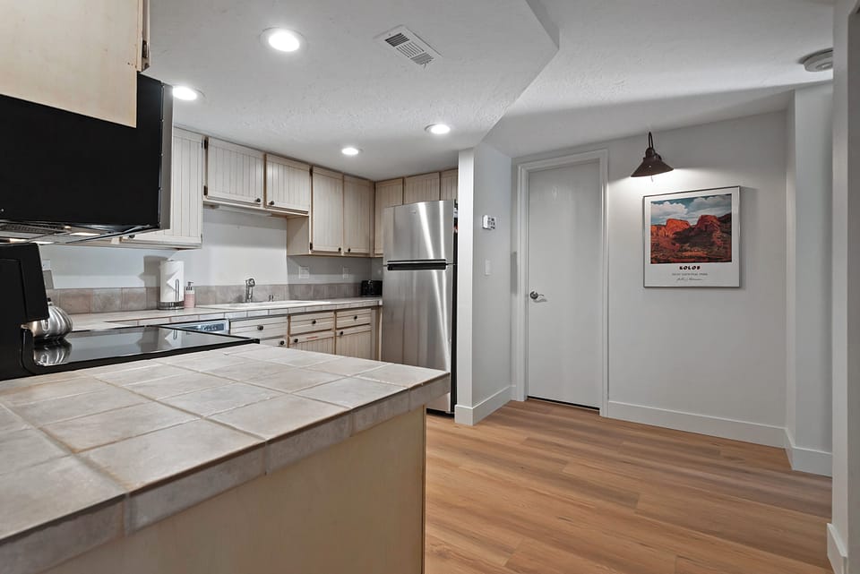 Kitchen-fully stocked and equipped