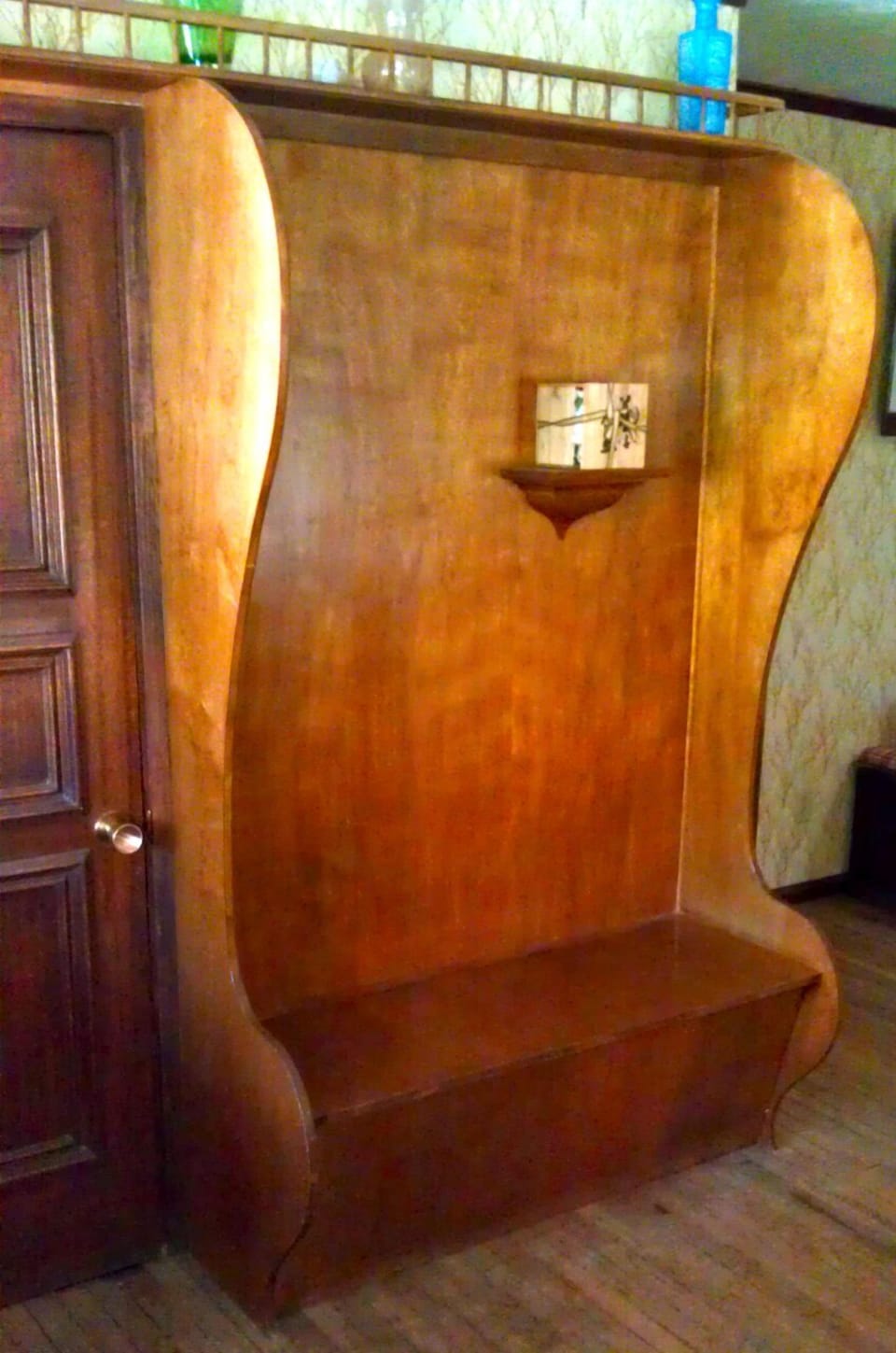 ...and this hand-made oak bench.