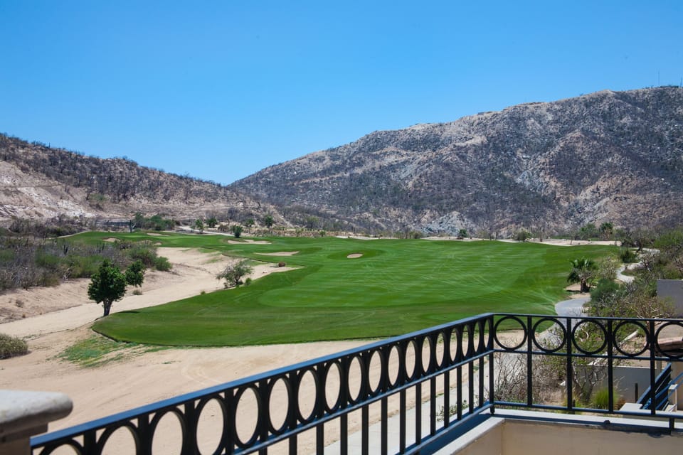The 14th fairway from the balcony