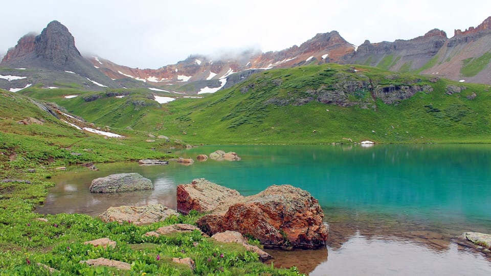 Hiking trails abound in SW Colorado and some lead to beautiful alpine lakes.