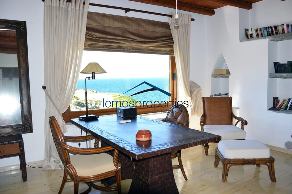 The master bedroom with a sea view