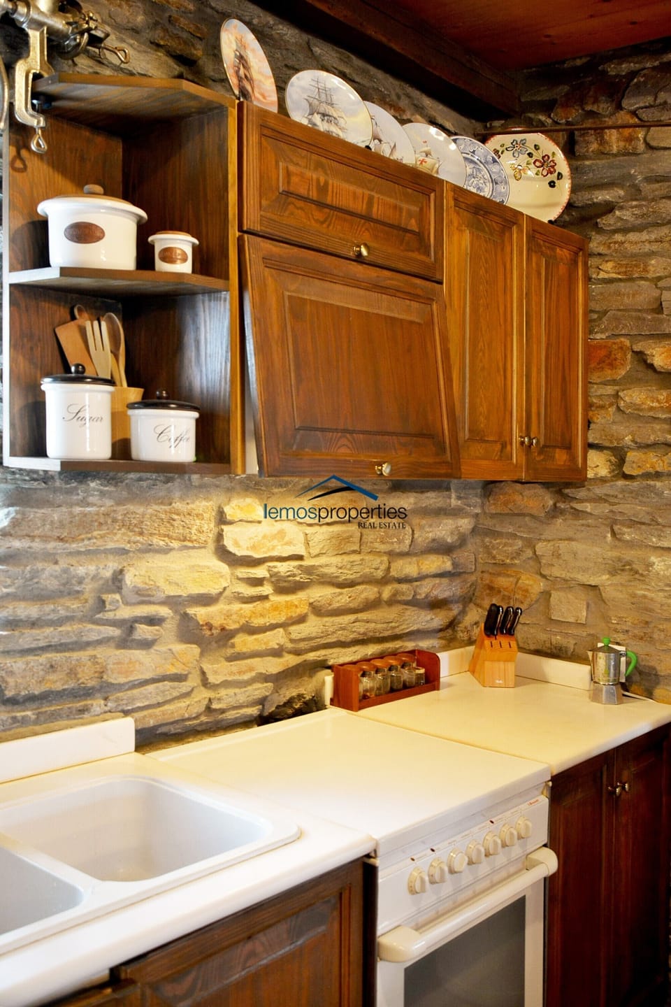 The open plan kitchen