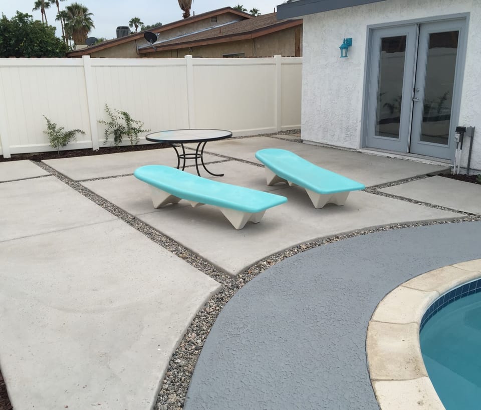 Plenty of patio to soak up the sun