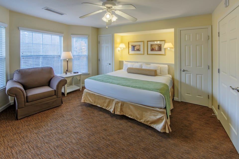 Get a peaceful night sleep in our cozy bedroom.