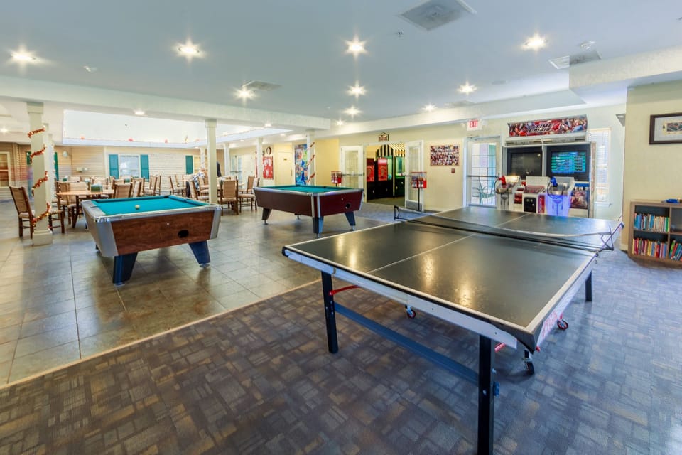If the kids have had enough of the pool, take them to the games room.