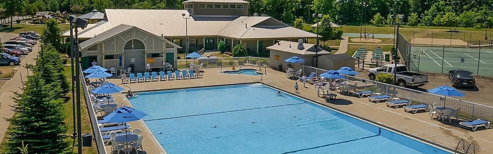 Go for a swim in the outdoor pool.