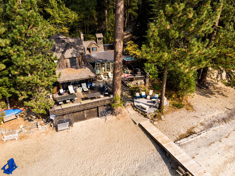Private dock for your boat, and a large sand beach for the kids!