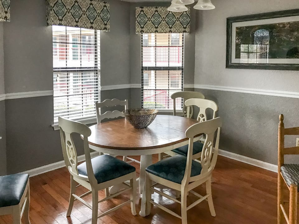 Share meals and laughs at the dining table.