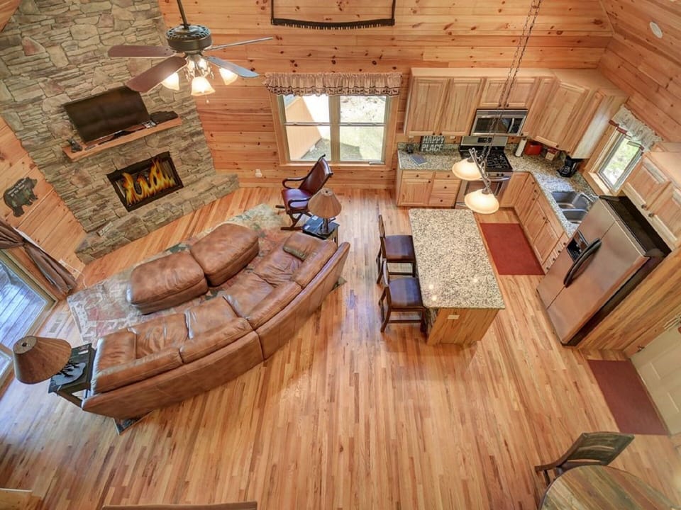 Aerial view of living area