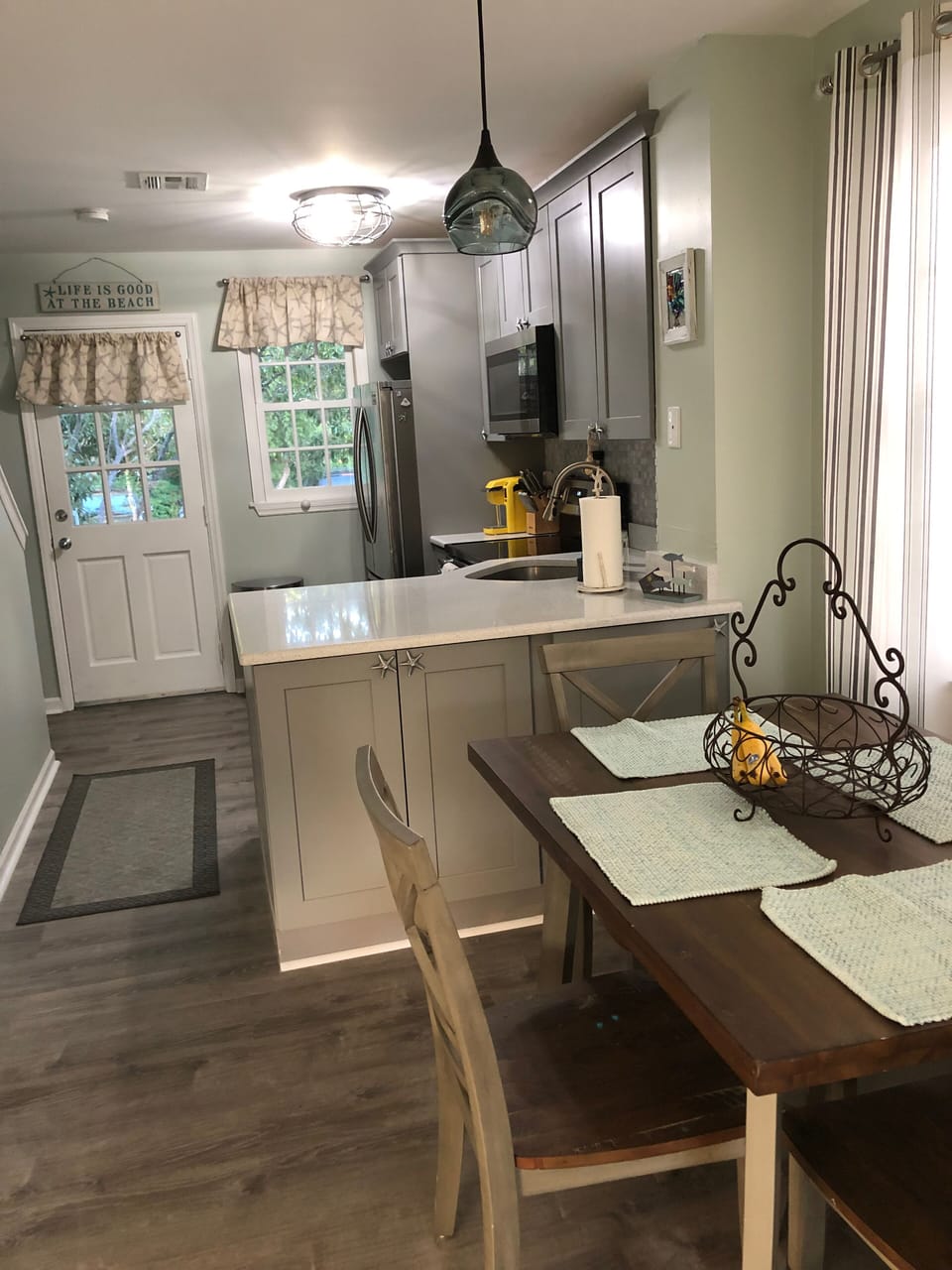 View from Dining Room to kitchen 