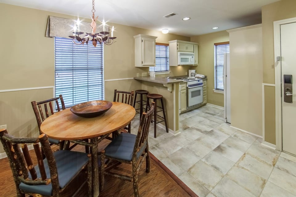 Share meals and laughs at the dining table.
