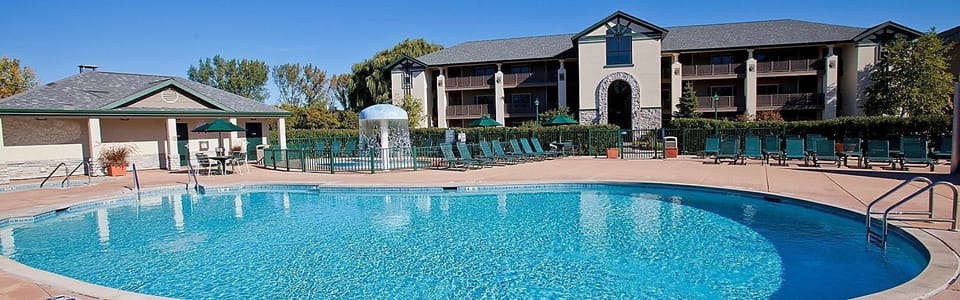 Take a dip in the outdoor pool.