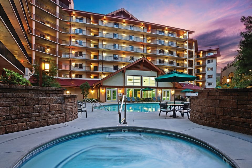 Take in gorgeous views while lounging around the on-site outdoor pool.
