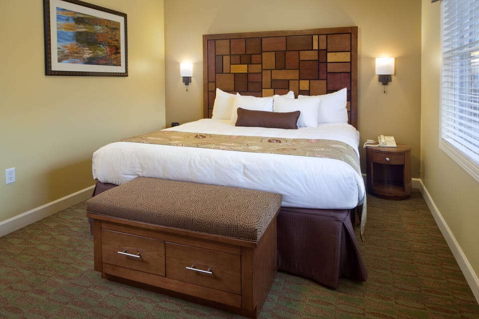 Drift to sleep in a comfortable bed after a wonderful day outside.