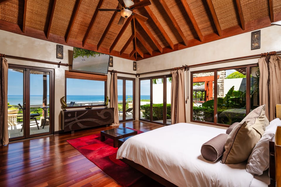 Master bedroom with panoramic ocean views 
