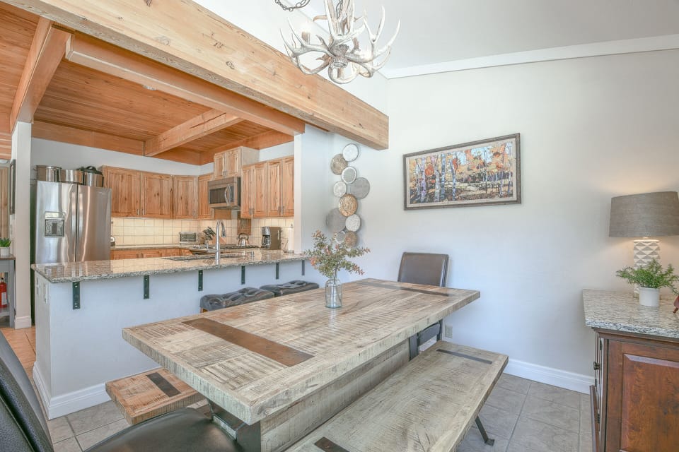 Stylish dining area